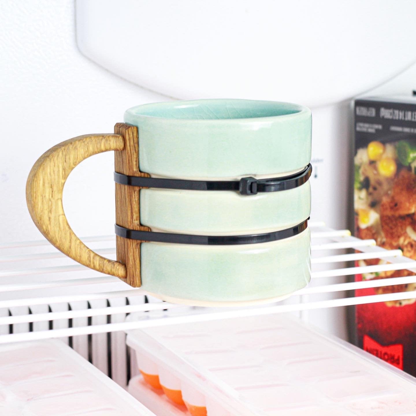 Each mug is made with the goal of engaging the viewer physically and psychologically in a familiar space. When solving problems, sometimes a zip-tie is the best solution.