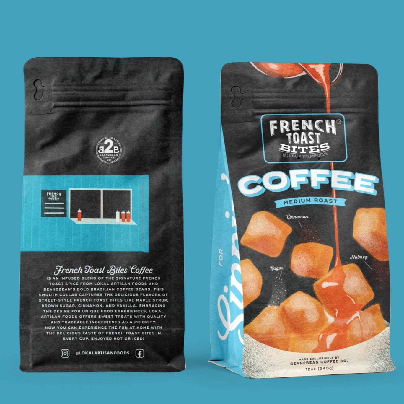 A bold collab brewed to perfection—French Toast Bites Coffee blends Brazilian beans with signature French Toast Bites spices for a cozy, cinnamon-sweet sip.