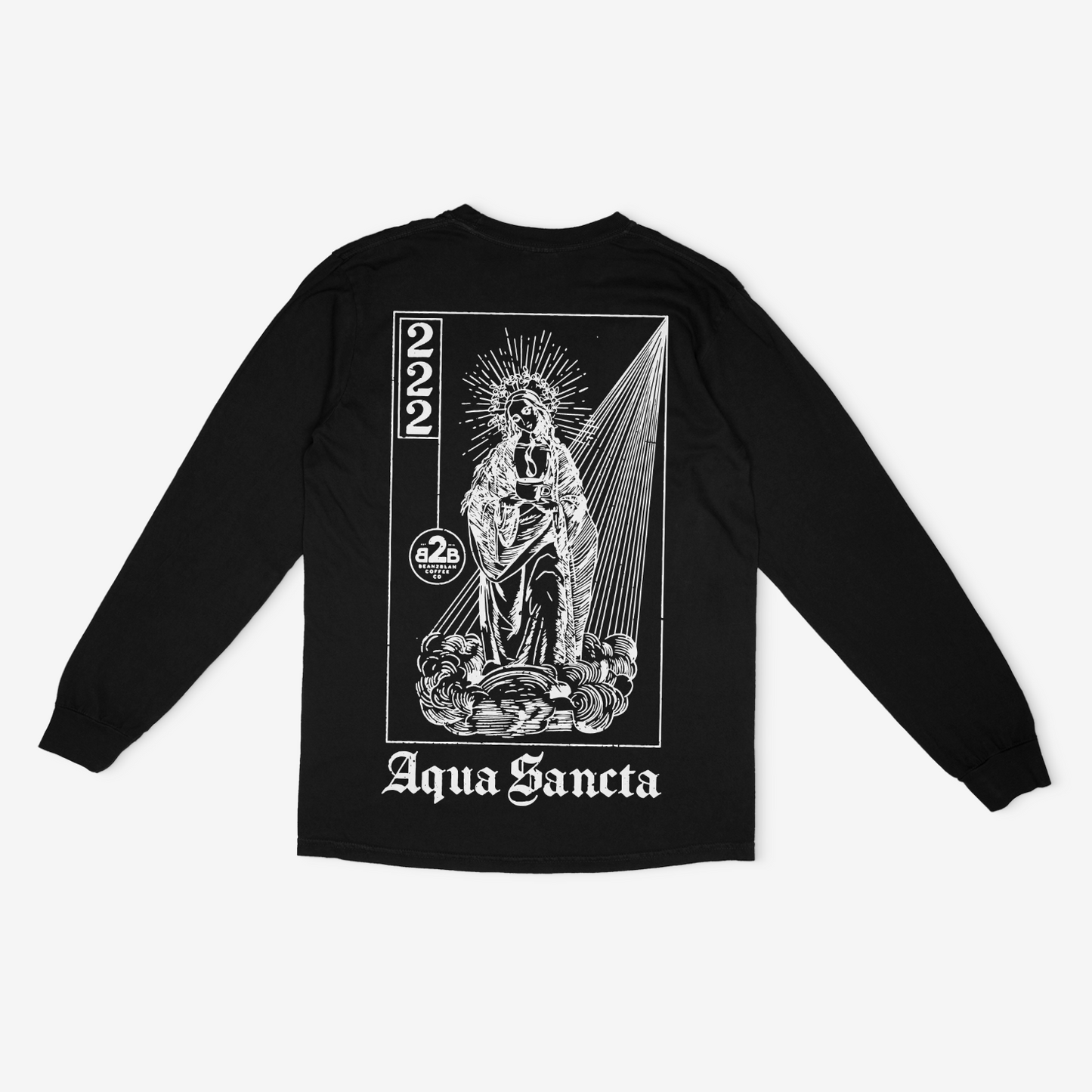 Our Aqua Sancta T-shirt was so popular we decided to make a warmer version for the winter season. Because you need that holy water year-round.