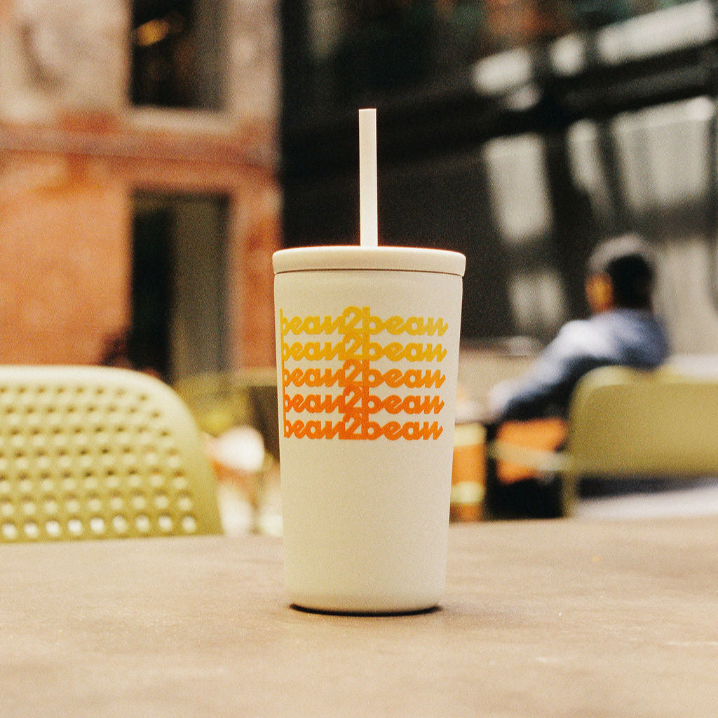 16oz stainless steel cold cup tumbler with double-wall vacuum insulation for hot and cold drinks – designed by Created Co. for specialty coffee lovers.