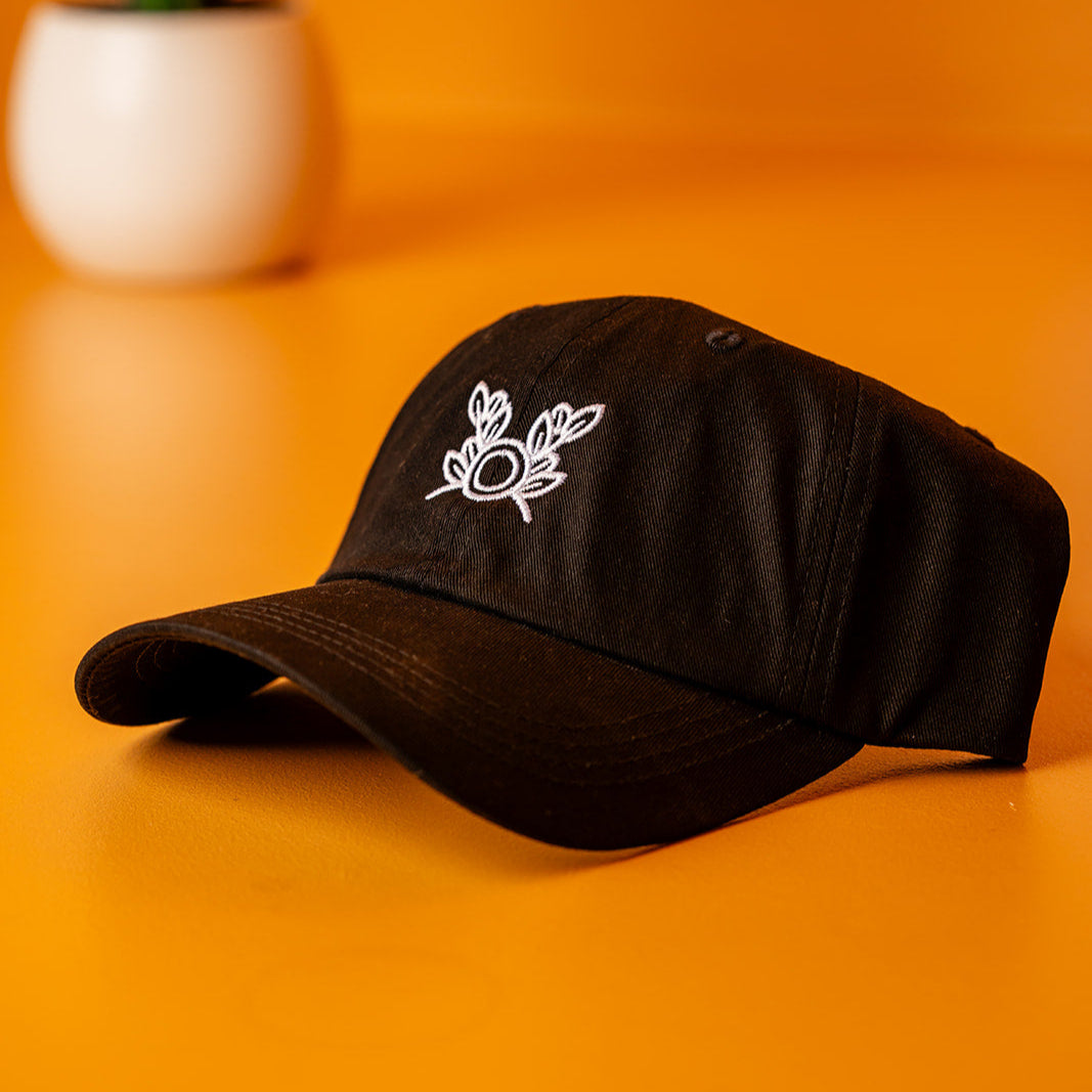 classic black cotton cap with white embroidered branding — a low-key, stylish way to represent your favorite Philly coffee roaster.