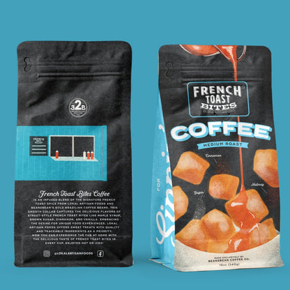 A bold collab brewed to perfection—French Toast Bites Coffee blends Brazilian beans with signature French Toast Bites spices for a cozy, cinnamon-sweet sip.