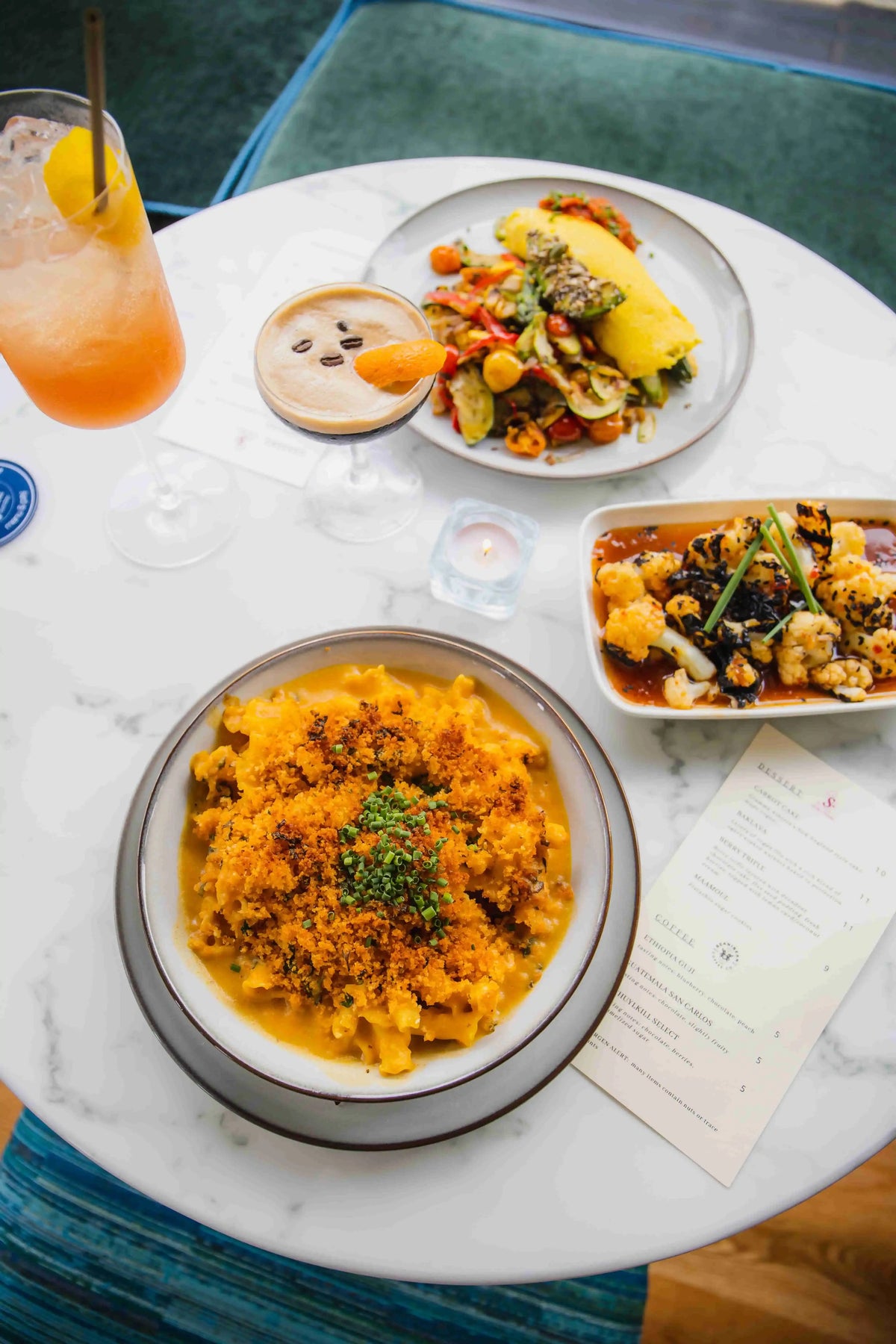 Different meals on table at Fitz on 4th