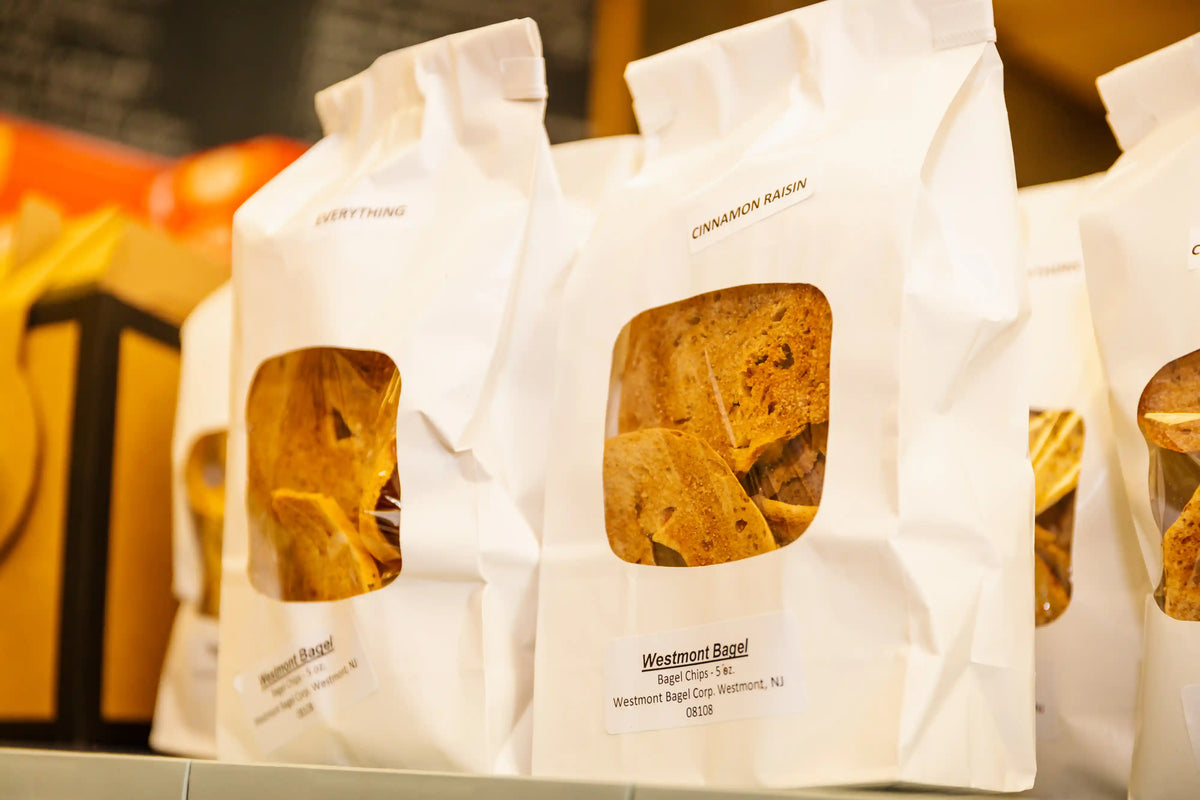 Packages of Westmont Bagels with visible branding on a shelf.